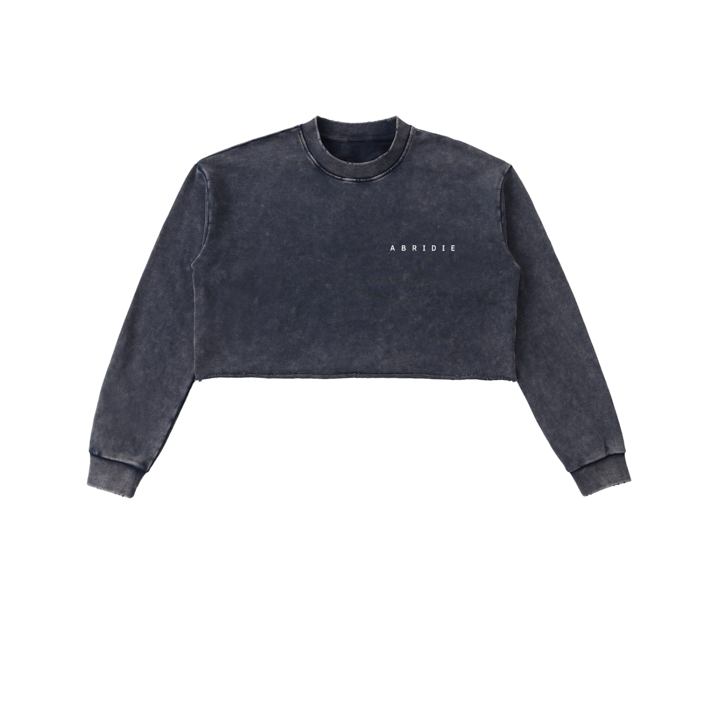 Snow Wash Raw-Edge Sweatshirt