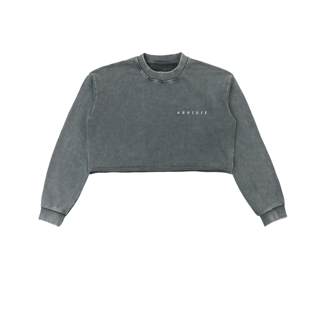 Snow Wash Raw-Edge Sweatshirt