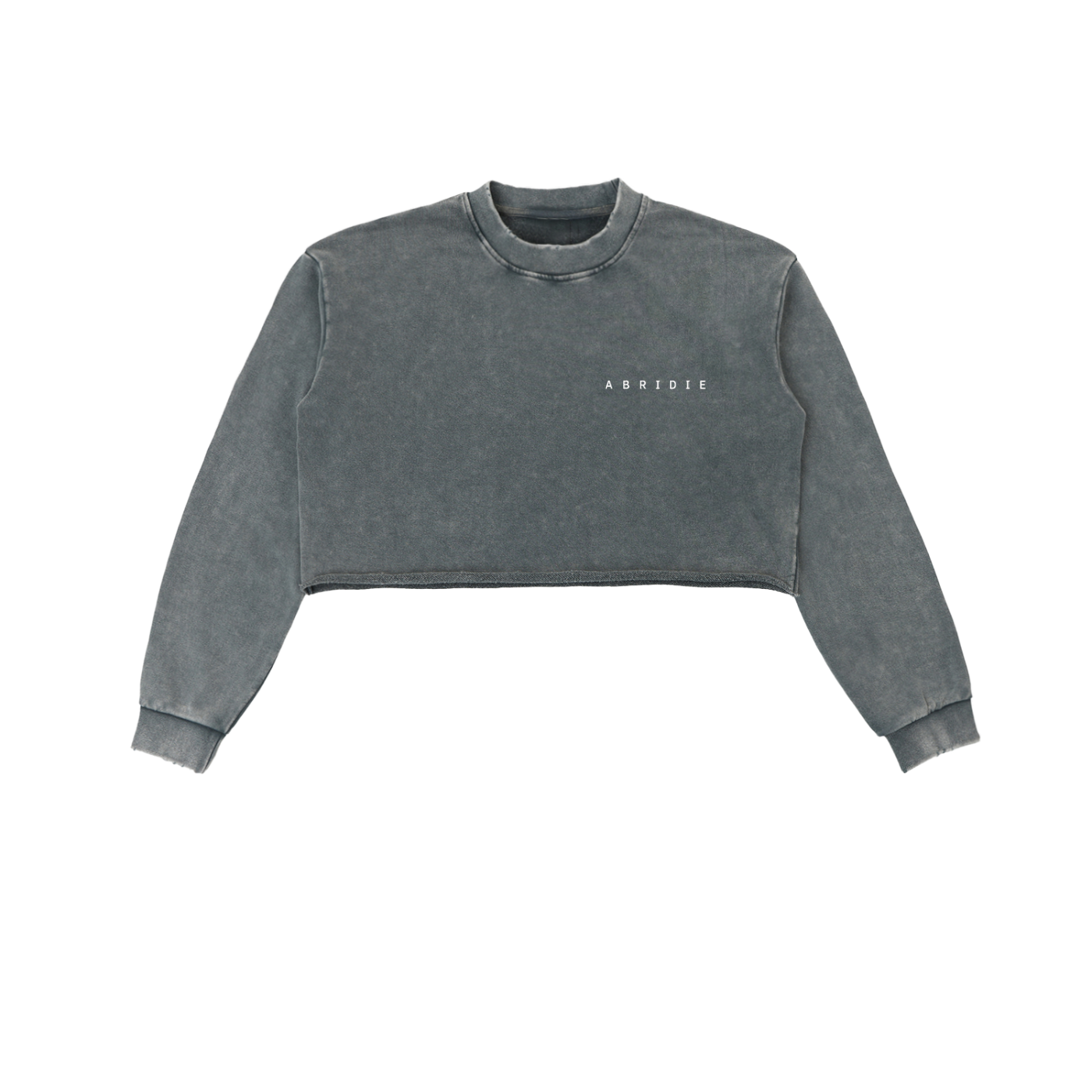 Snow Wash Raw-Edge Sweatshirt
