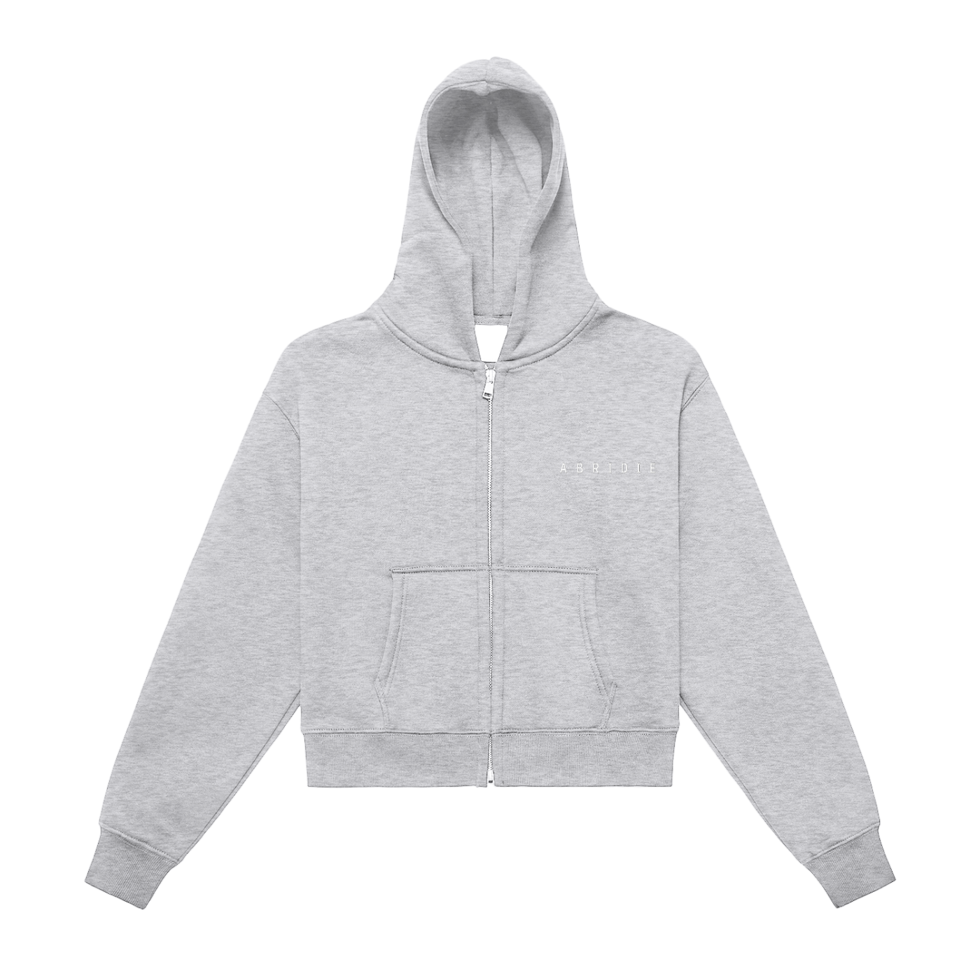 Fleece Crop Zip Hoodie