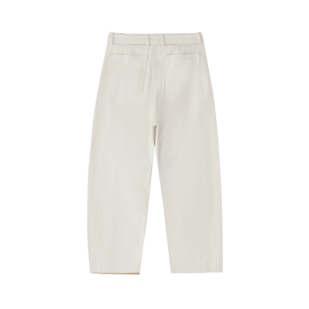 Belted Barrel Pants