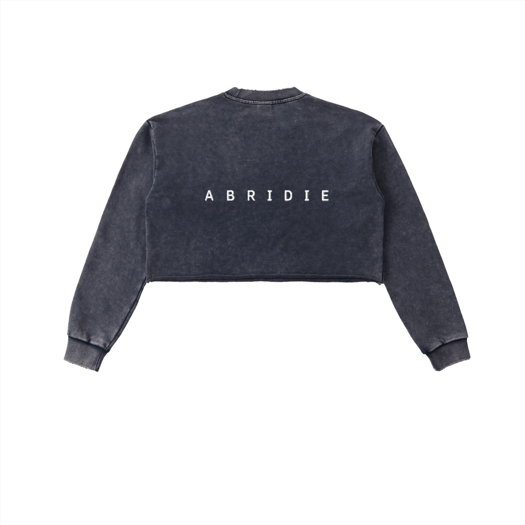 Snow Wash Raw-Edge Sweatshirt