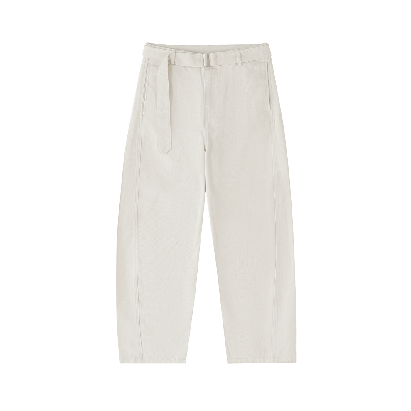 Belted Barrel Pants
