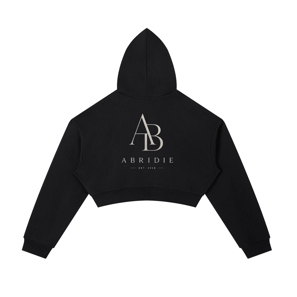 Essential Cropped Zip-Up Hoodie