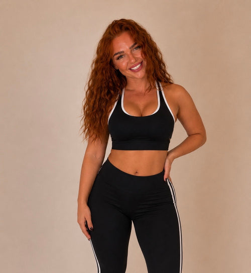 A BRIDIE Halter Sports Bra