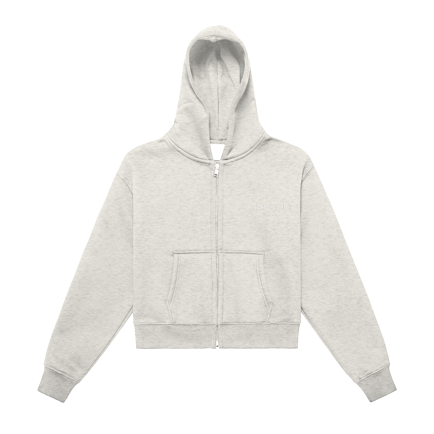 Fleece Crop Zip Hoodie