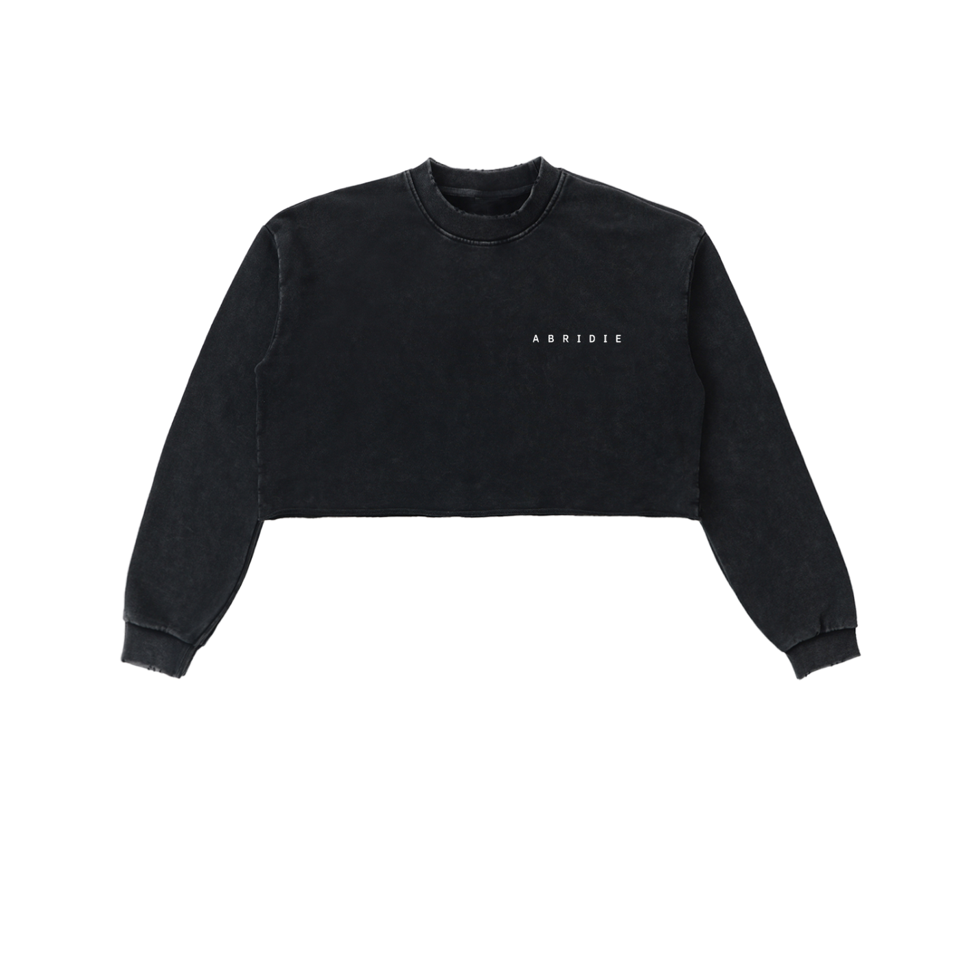 Snow Wash Raw-Edge Sweatshirt