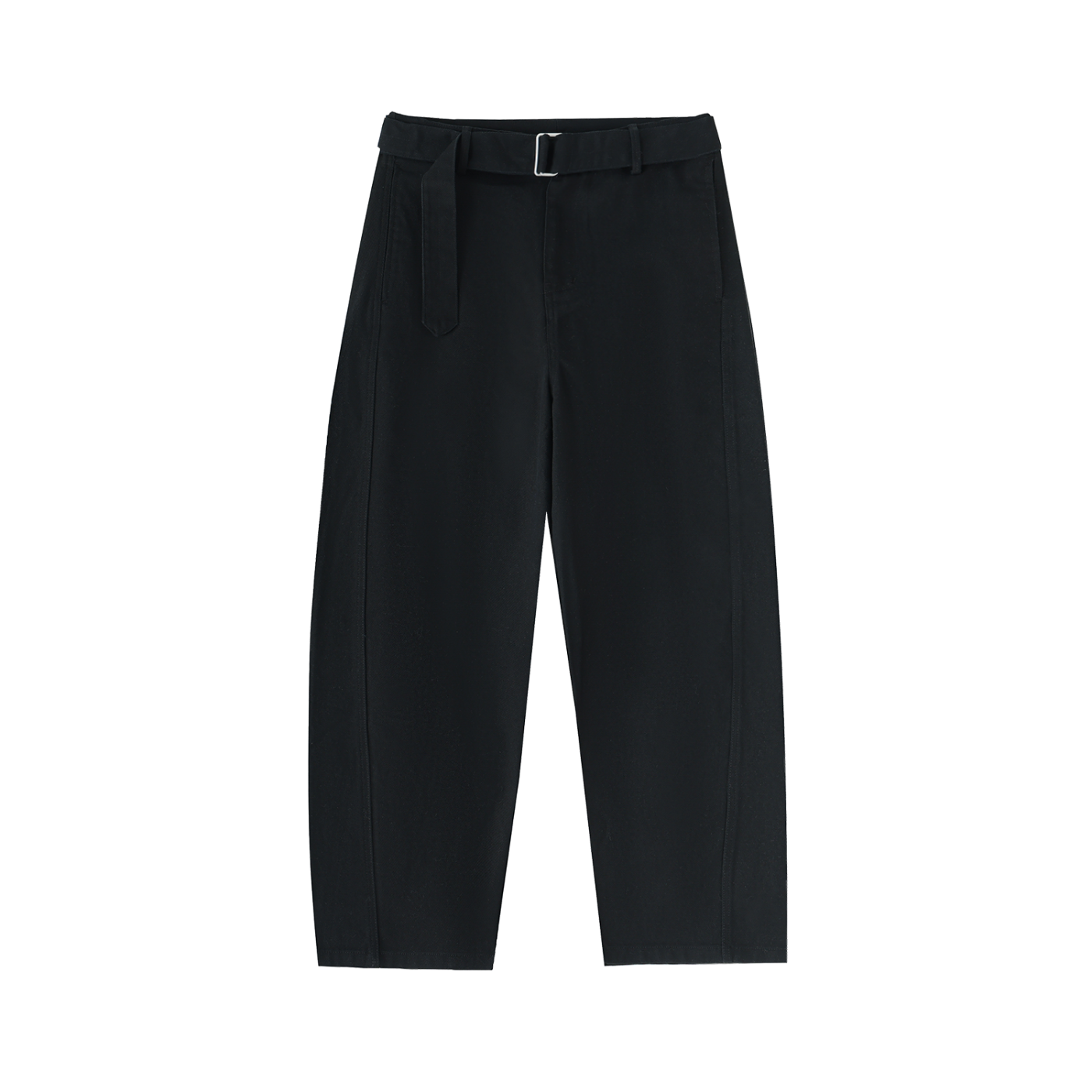 Belted Barrel Pants